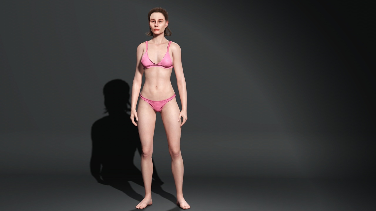 Media 1 for listing Realistic Female Character – Game Ready 3D Model (PBR, Rigged)