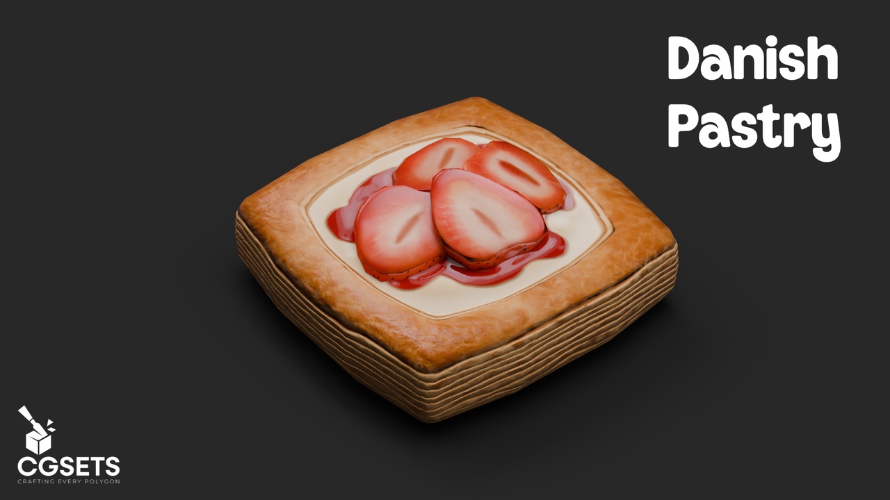 Media 1 for listing Stylized Danish Pastry