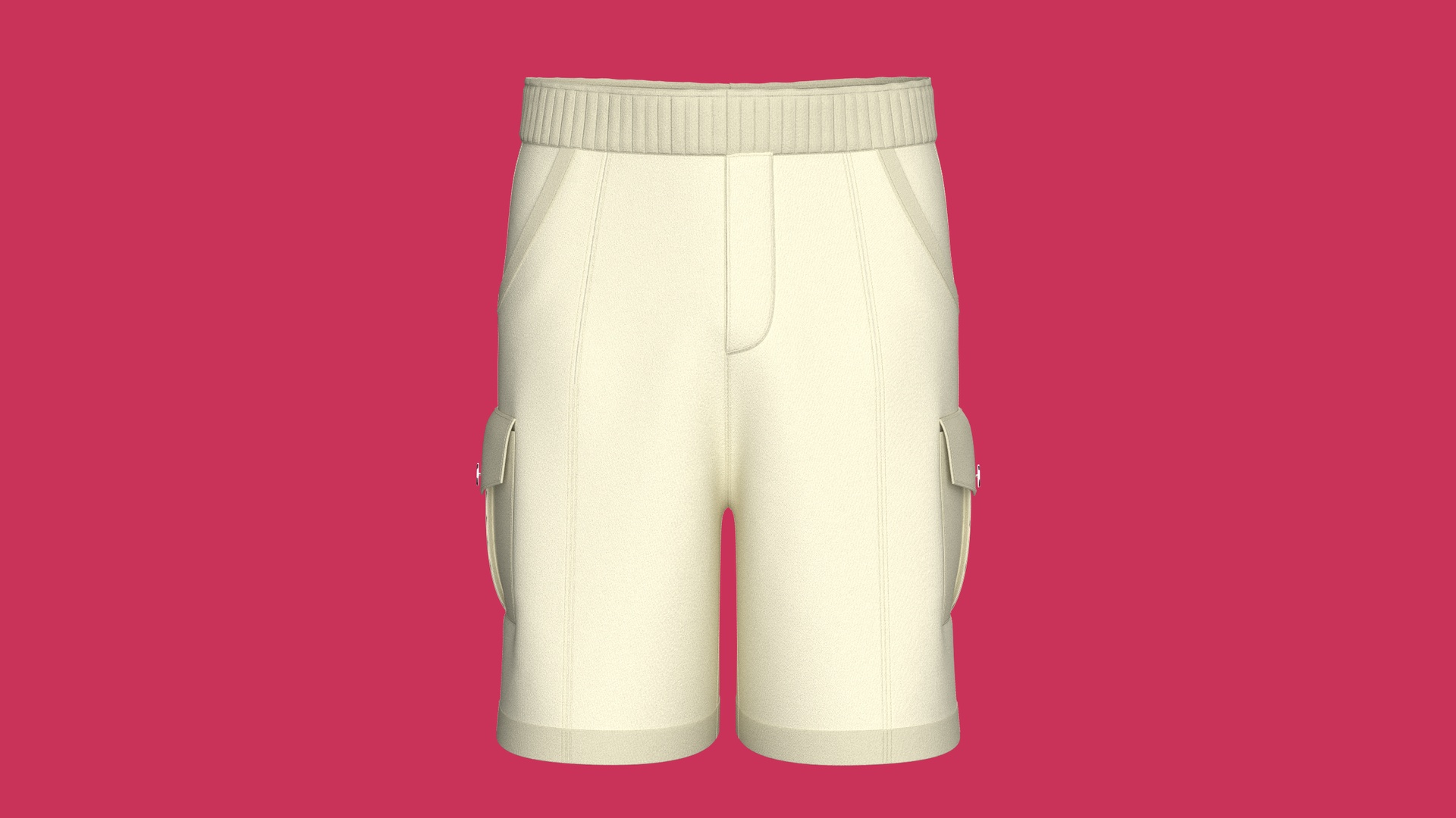 Media 1 for listing Men Cream Color Cargo Shorts | High Poly