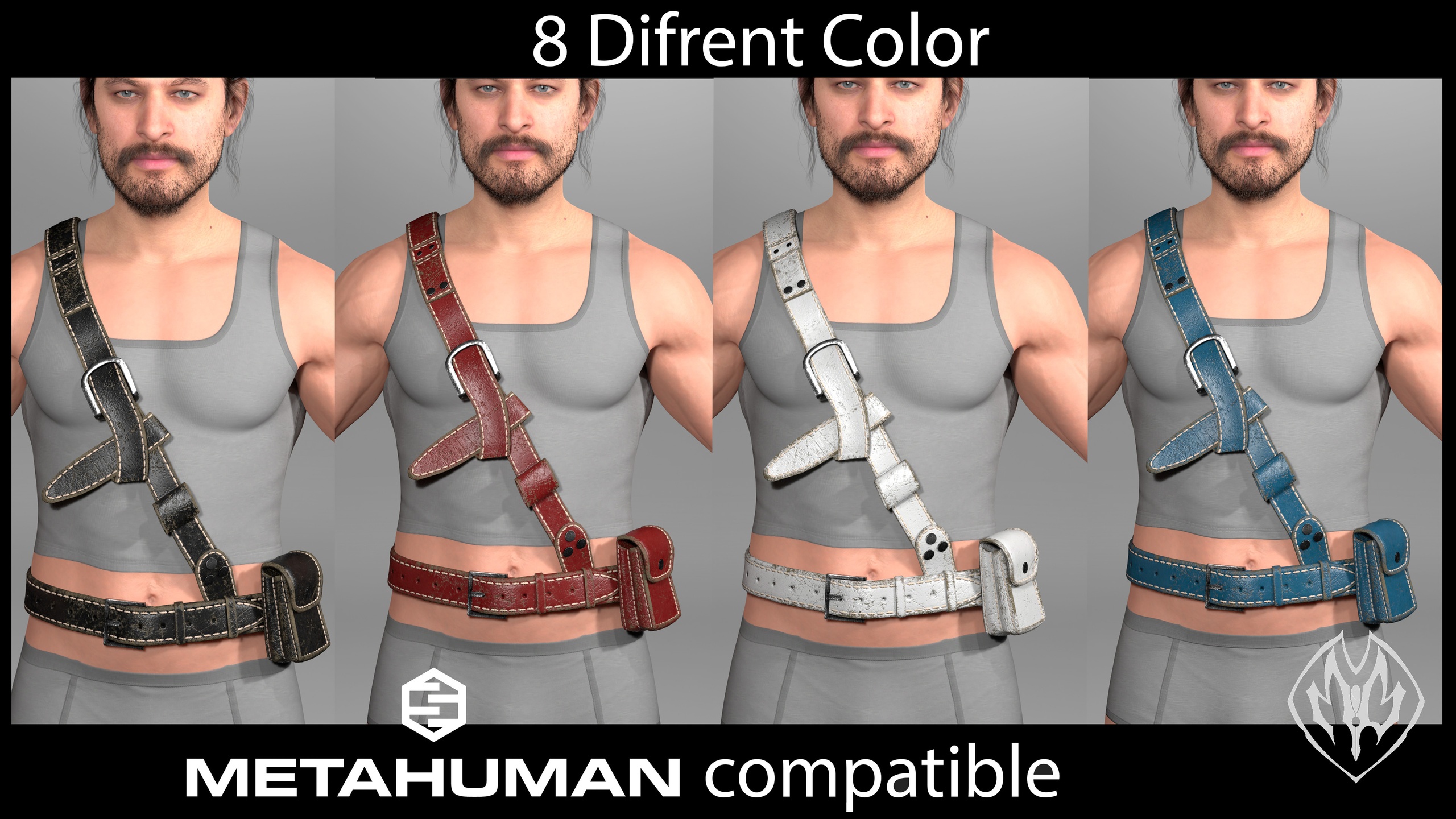 Media 1 for listing 3 Medieval belts with pouches