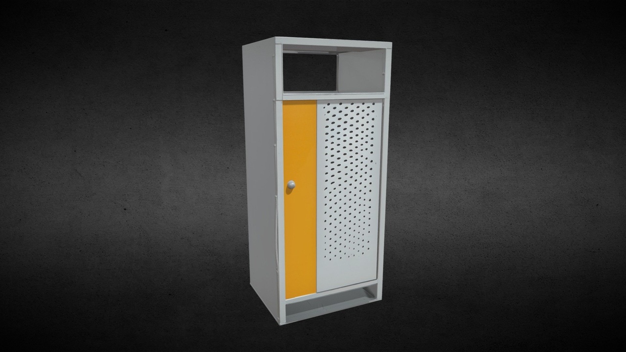 Media 1 for listing 3D Asset Commercial park trash bin | High Poly | Props | Virtual Production