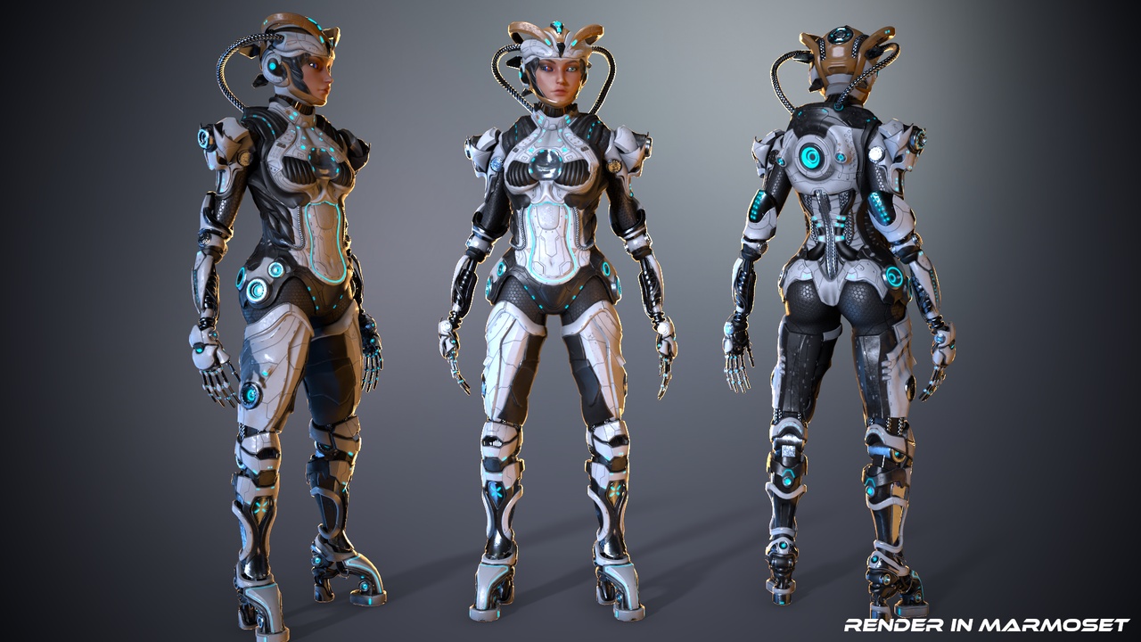 Media 1 for listing Cyborg Cobalt Girl
