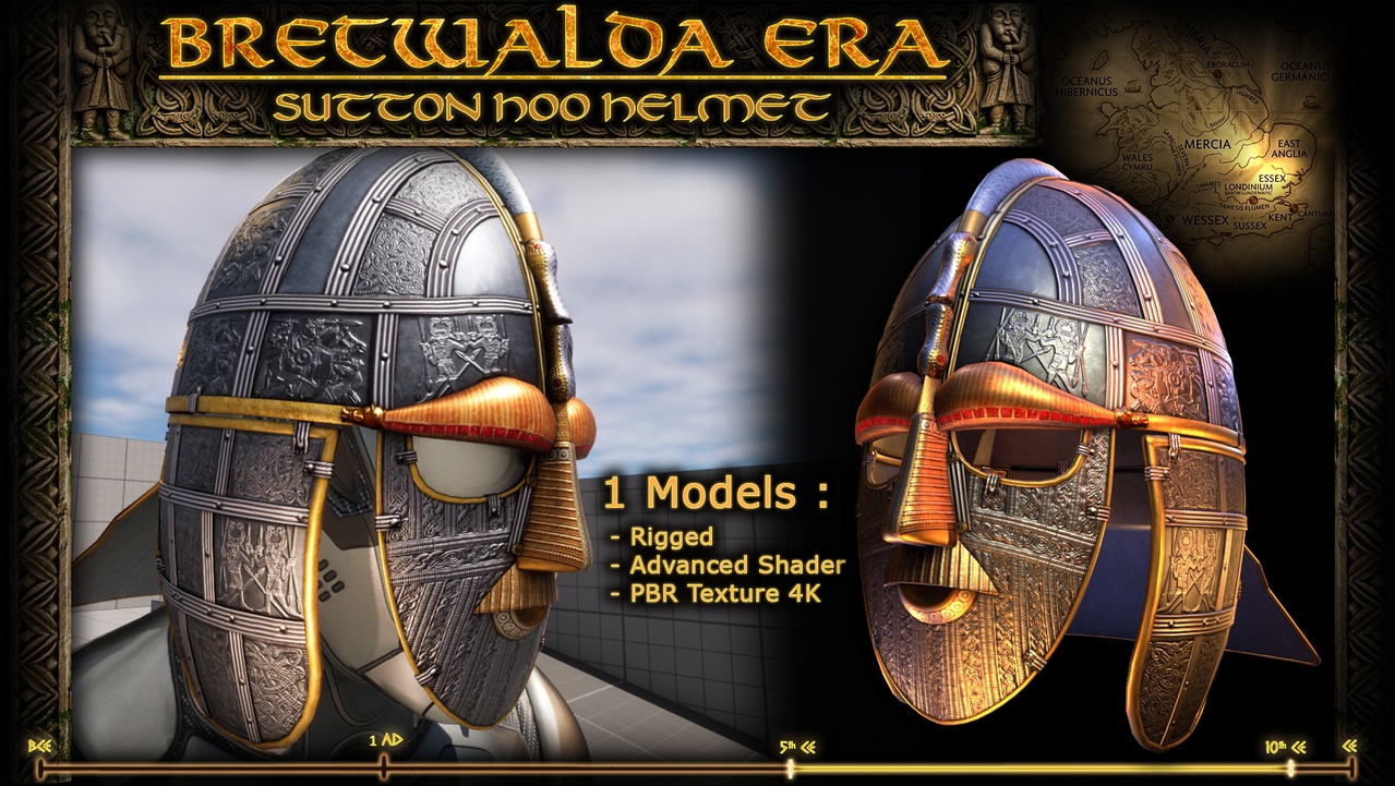 Media 1 for listing Bretwalda Era : Sutton Hoo Helmet