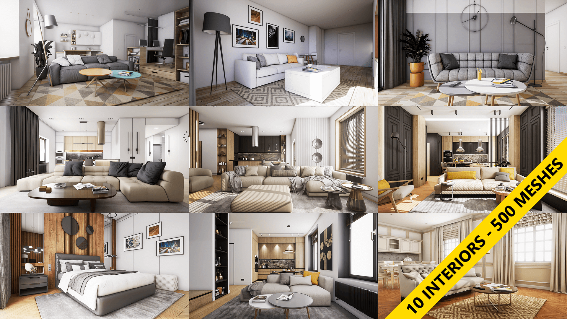 ArchViz Interiors Mega Pack | Fab