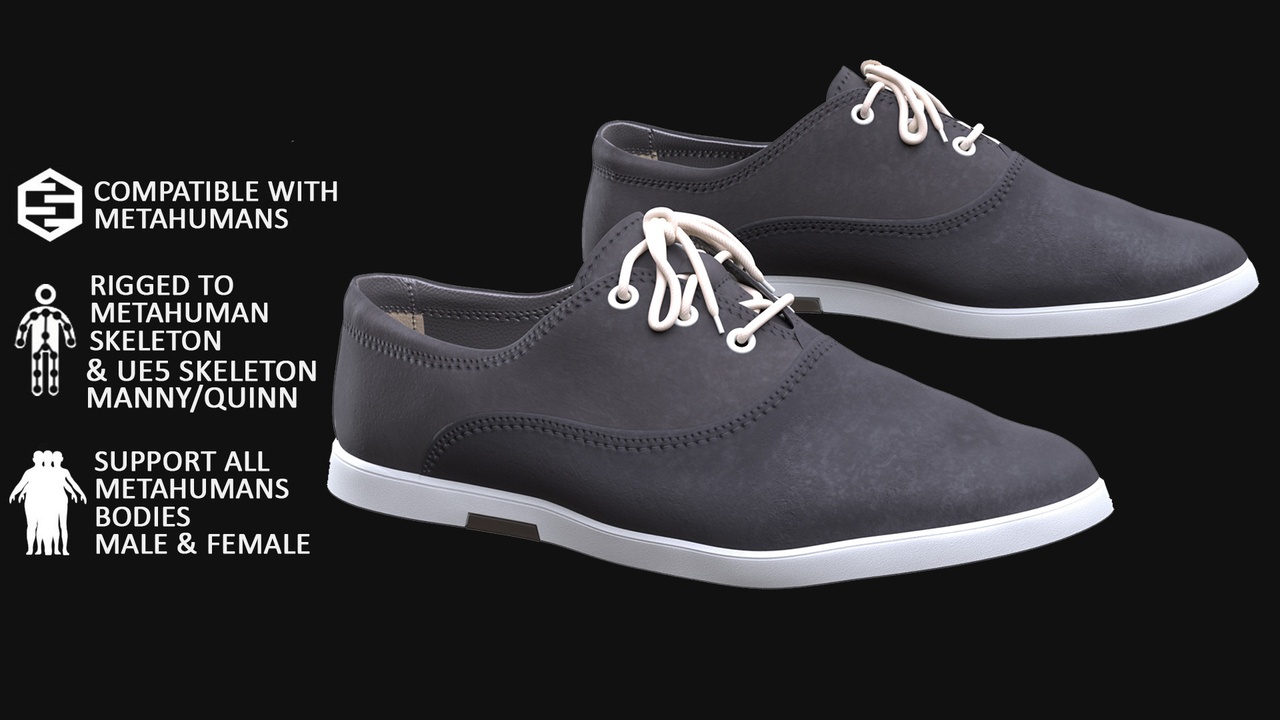 商品 Shoes 155 - All MH Bodies & UE5 Skeletons - Rigged 的媒体 1