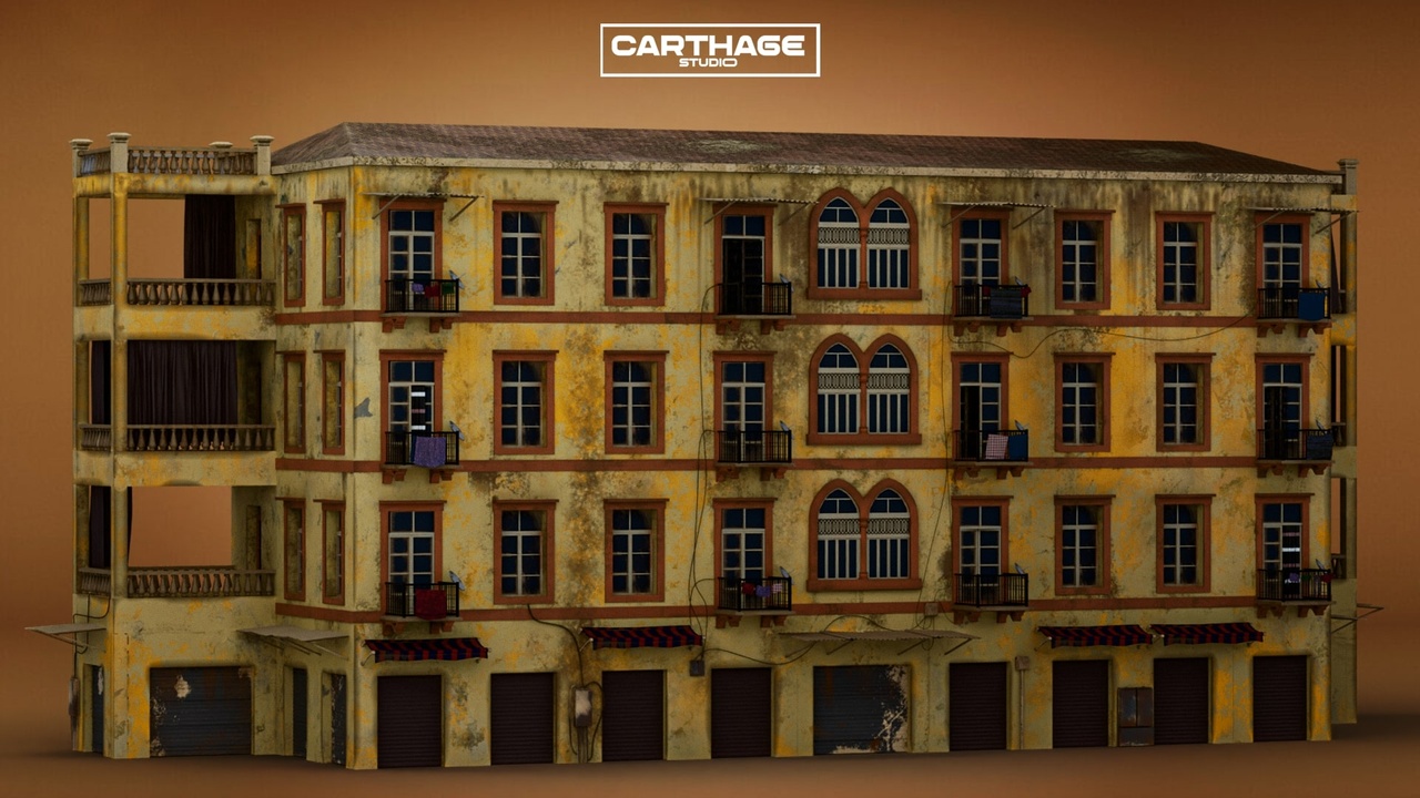 Media 1 for listing Arabic Neoclassical Aged Facade Apartment with Balconies and Shops