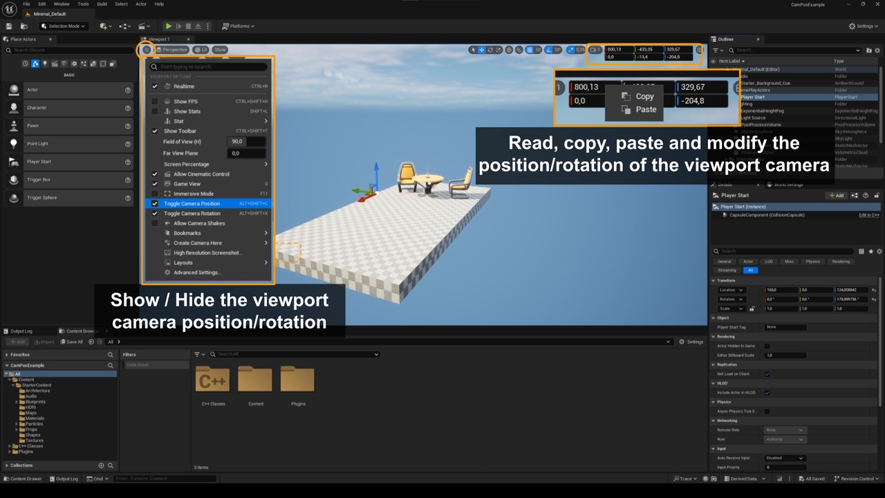 Media 1 for listing Editor Camera Position