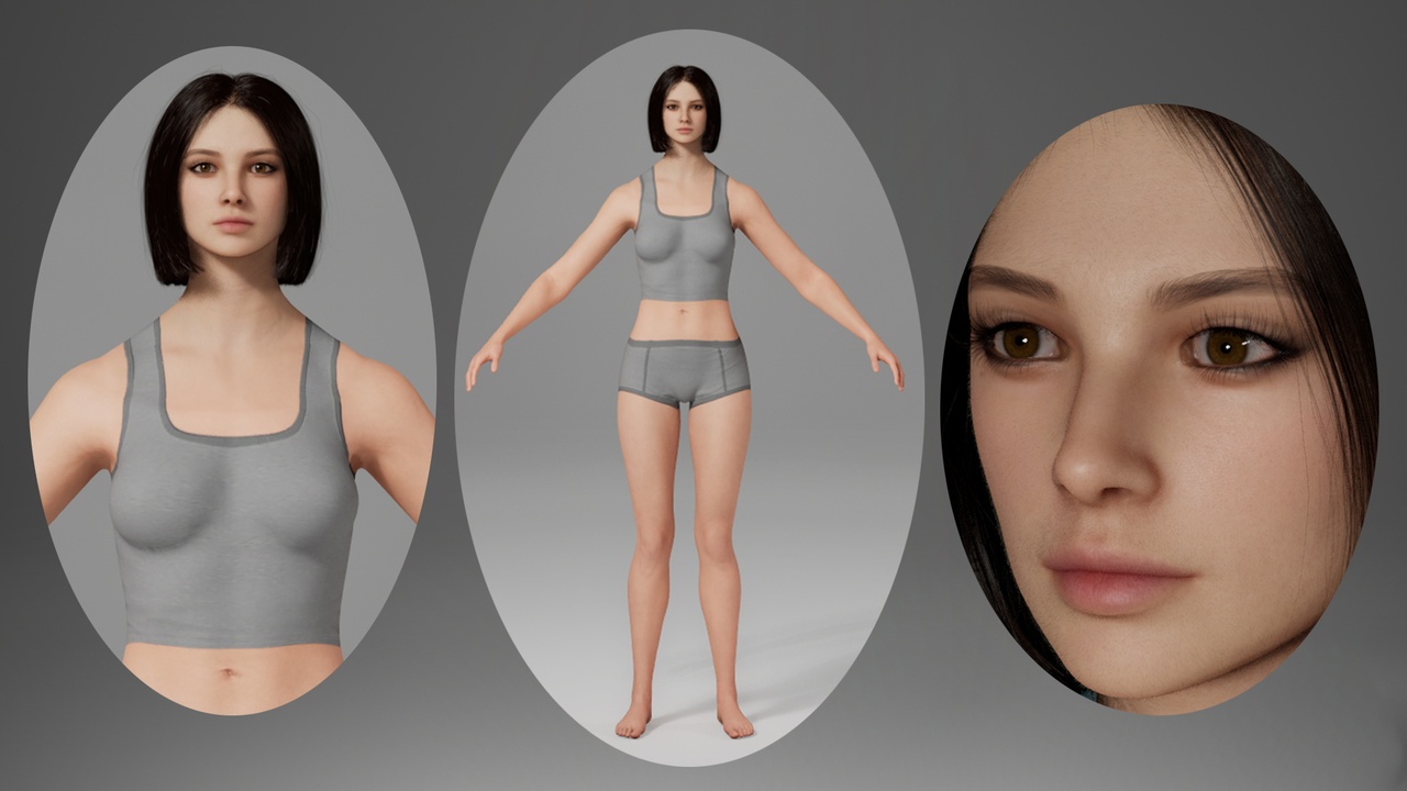 Media 1 for listing Editable Metahuman Beauty - Sisi.With hair, no clothing included.