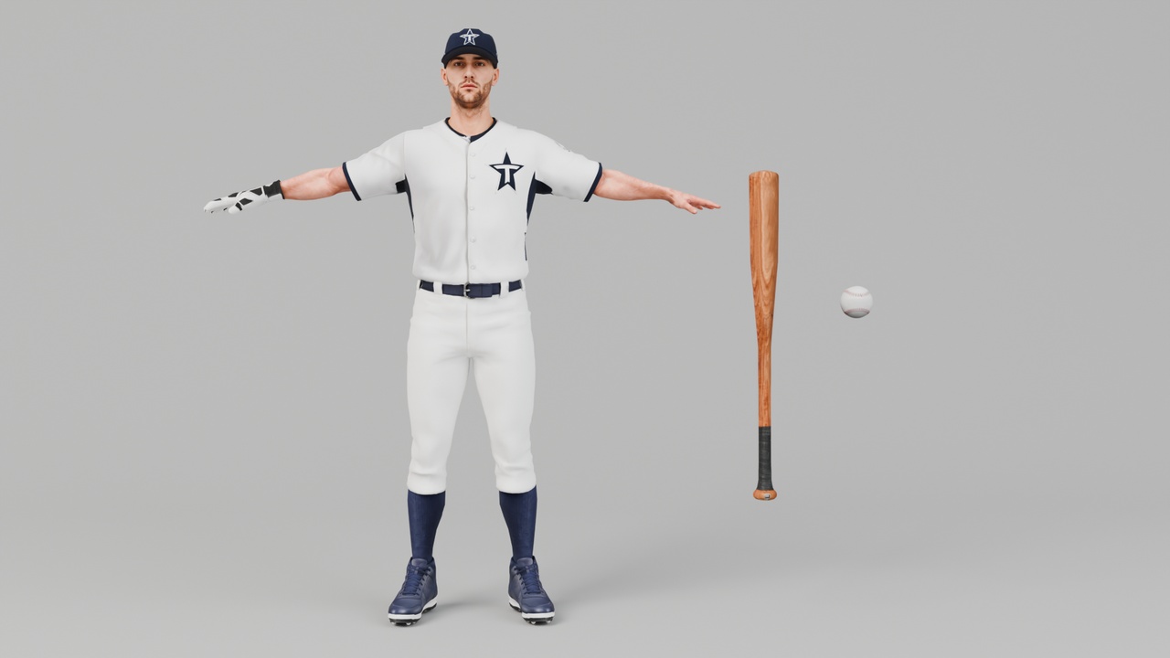 Media 1 for listing Baseball Player - Rigged
