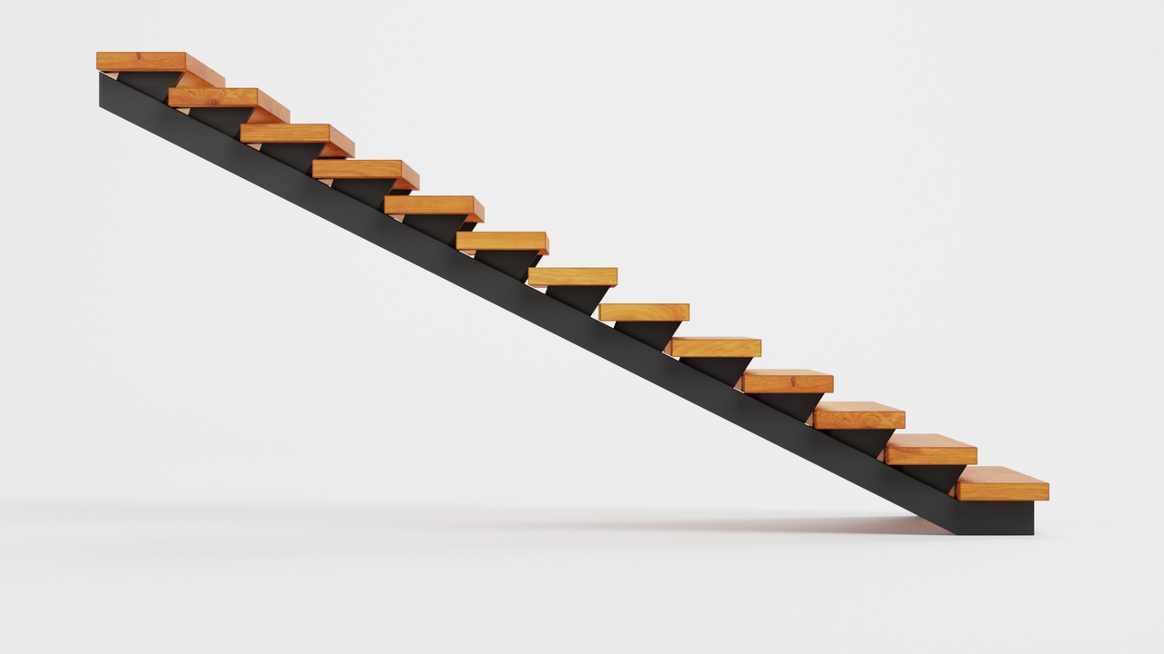 Media 1 for listing Straight Staircase V3 - Wooden Interior Stairs
