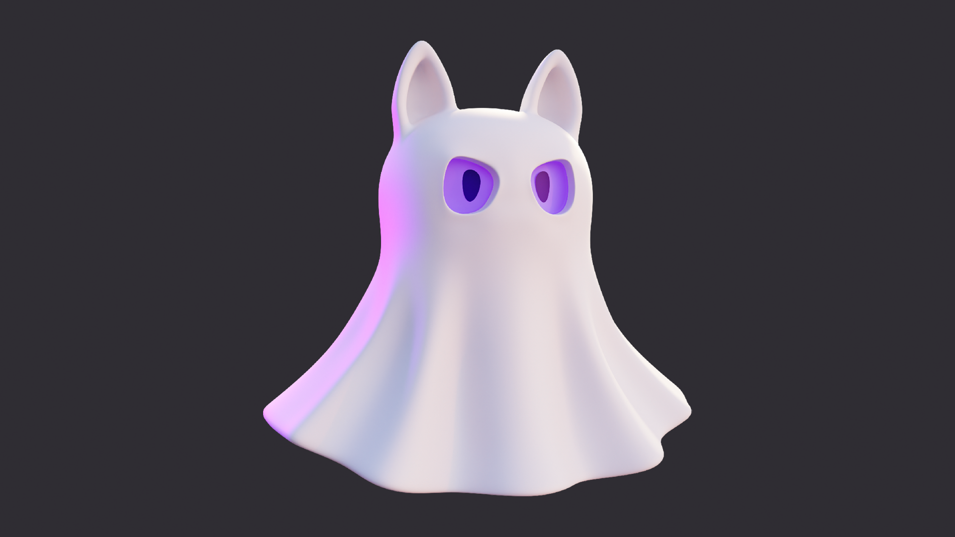 Low Poly Cute Ghost | Fab