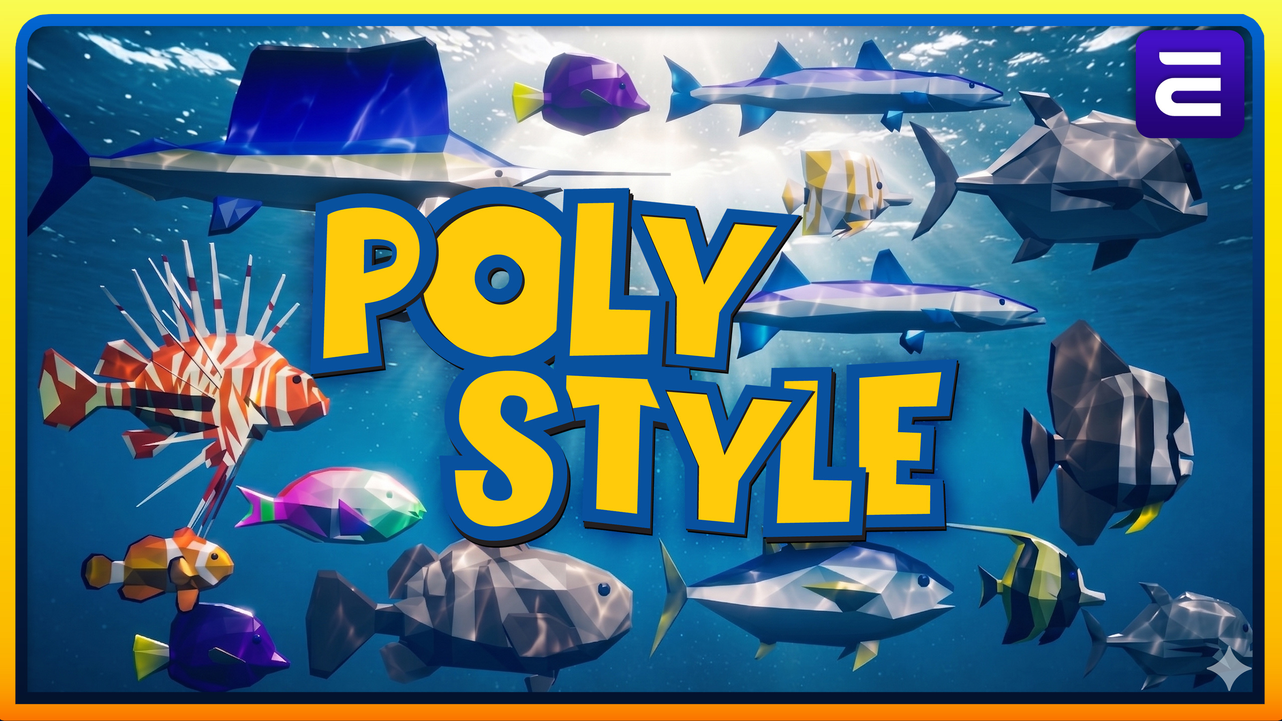 Poly Style Low Poly Fish for School System | Fab