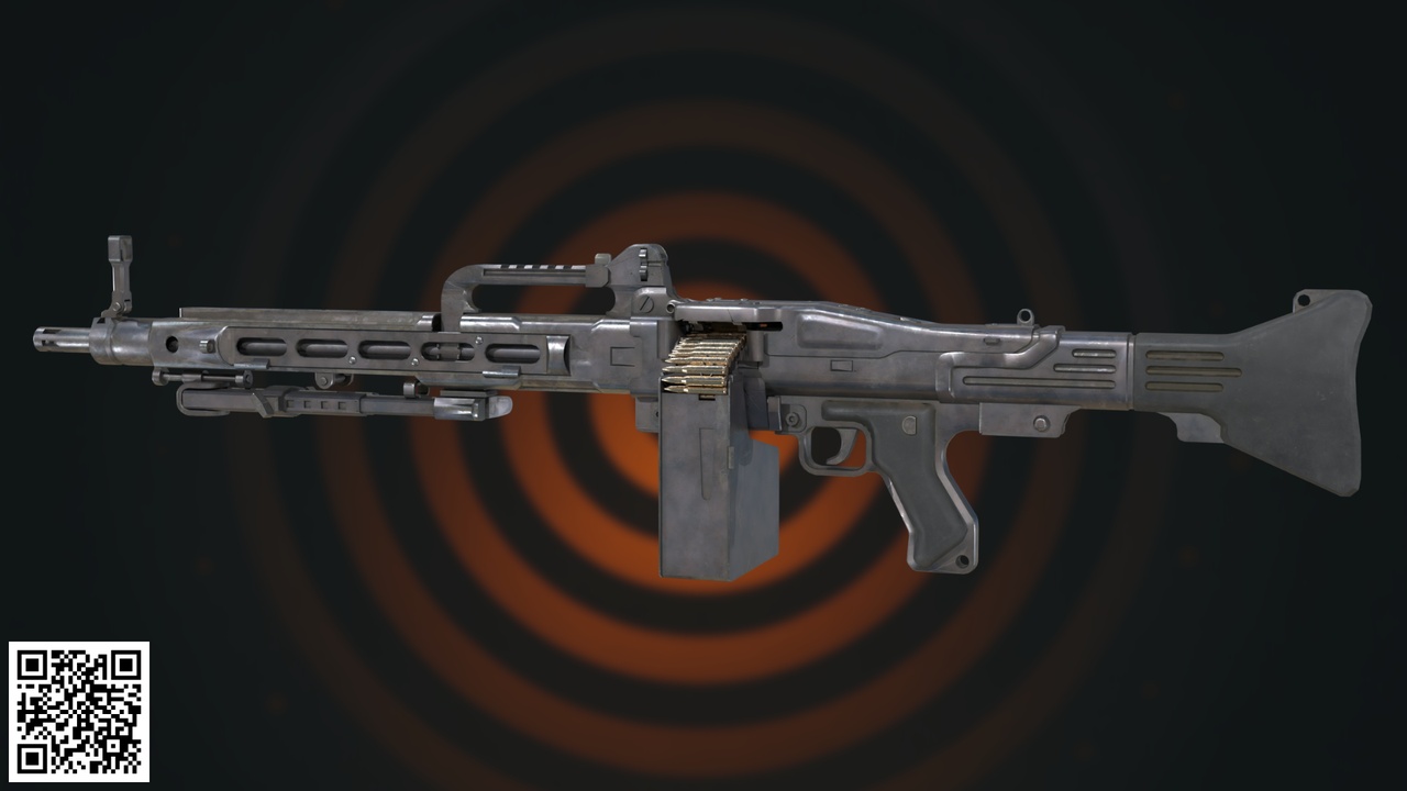 Heavy Tactical Machine Gun – Military Style (3D Weapon Asset) 제품 등록을 위한 미디어 1개