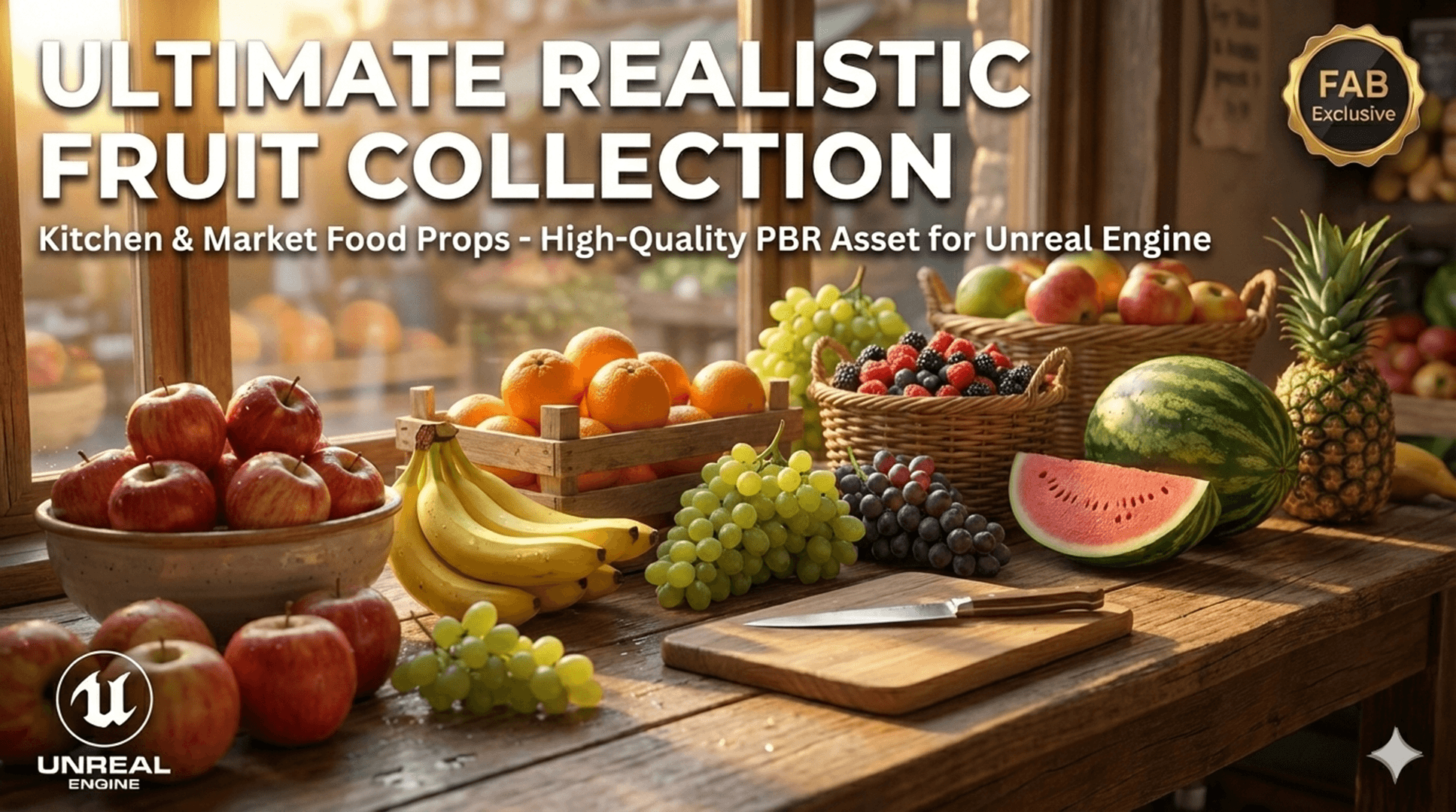 Ultimate Realistic Fruit Collection - Kitchen & Market Food Props | Fab