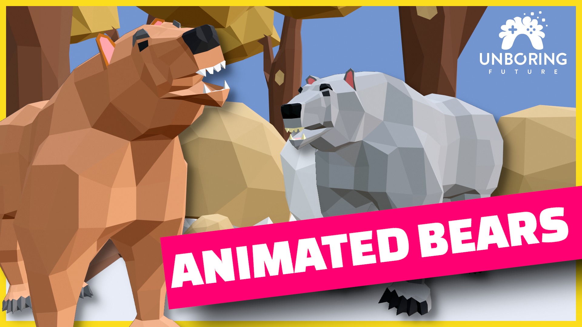 LOW POLY BEARS - Animated | Fab