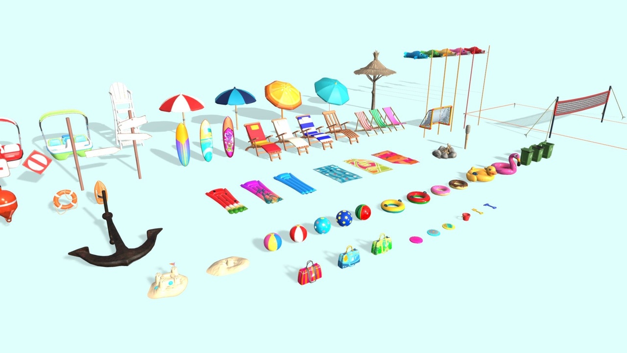 KEKOS Tropical Beach - Props 제품 등록을 위한 미디어 1개
