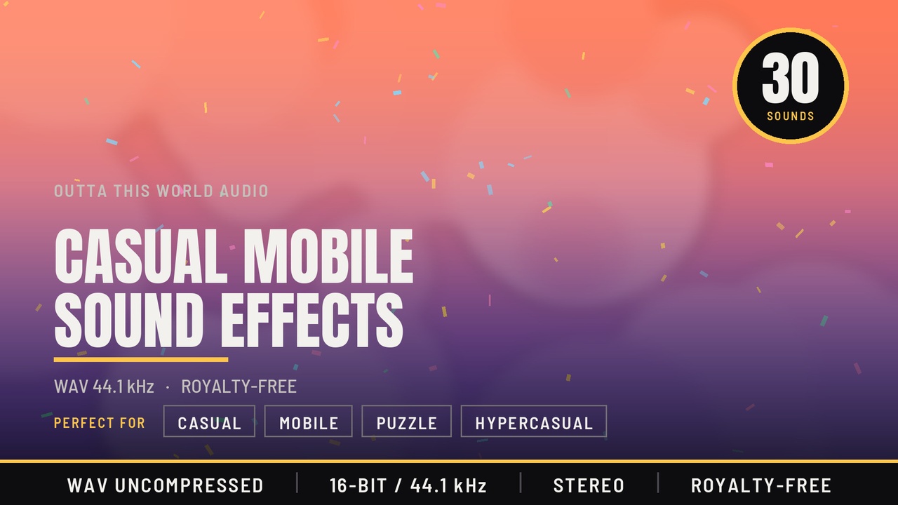 Media 1 for listing Casual Mobile Game Sound Effects - Coins, Combos, Pops and Fanfares
