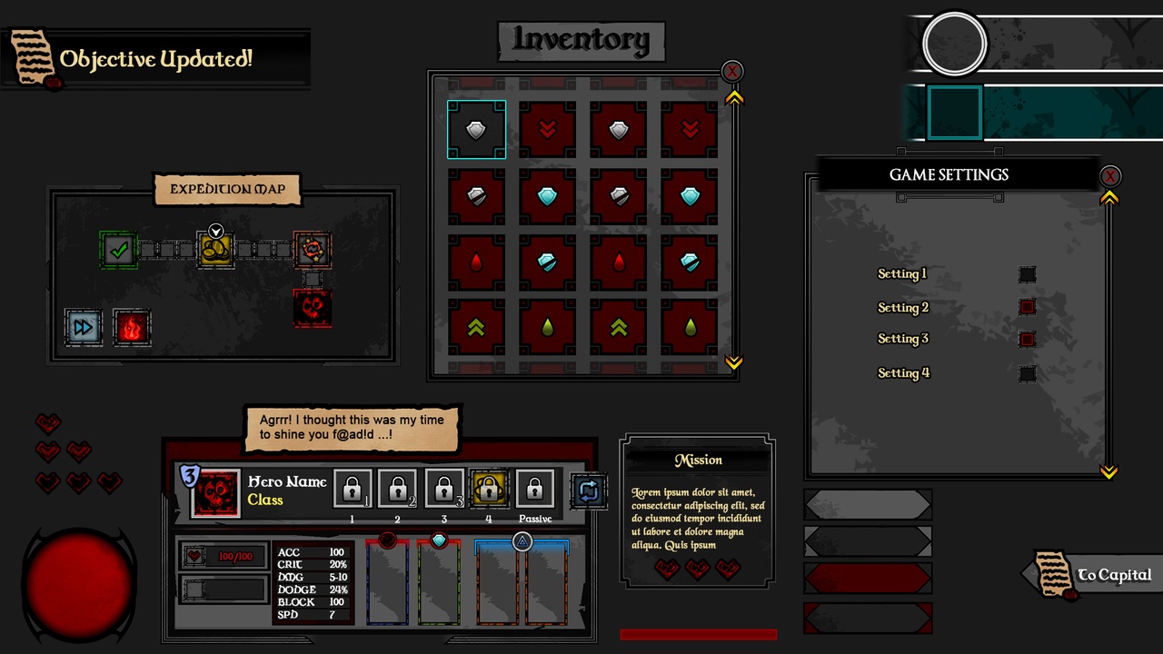 Media 1 for listing Dark Comic-Book GUI Kit