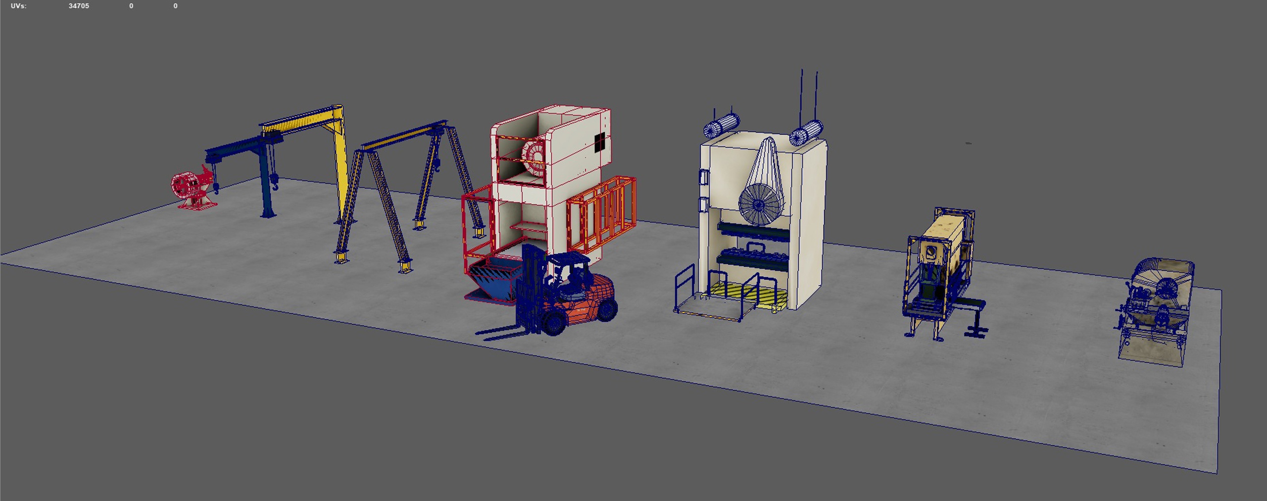 Media 1 for listing Industrial Machinery & Vehicles Set – High-Quality 3D Assets