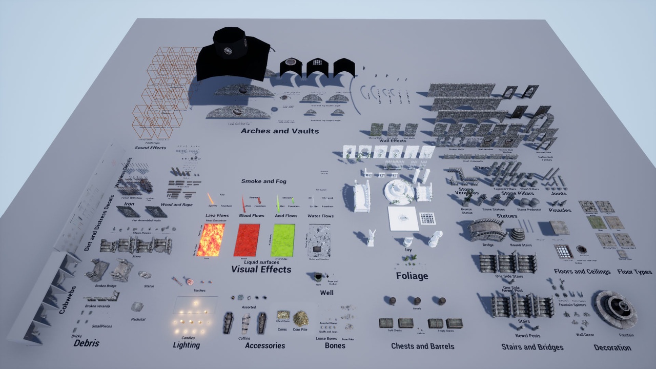 Media 1 for listing Gothic Dungeon Asset Pack