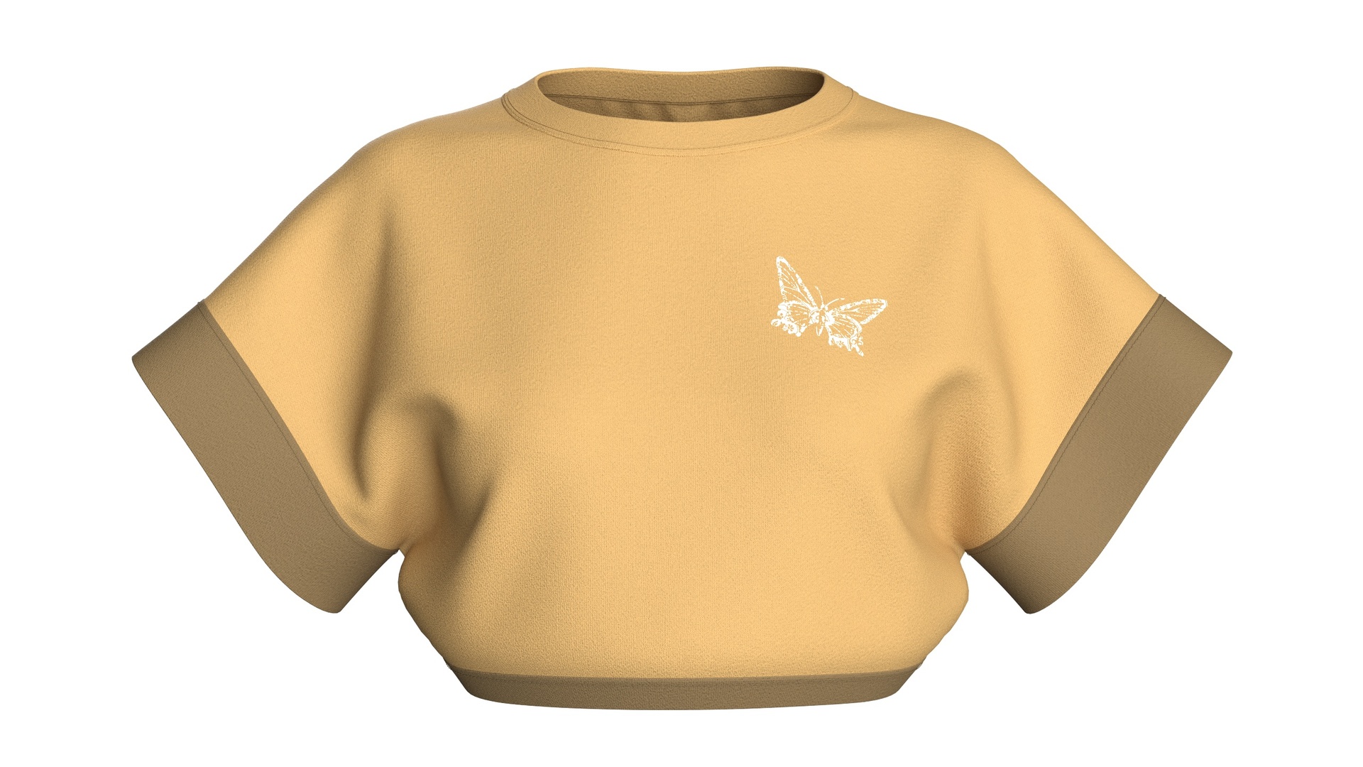 Media 1 for listing Girls Butterfly Graphic Cropped Top | High Poly