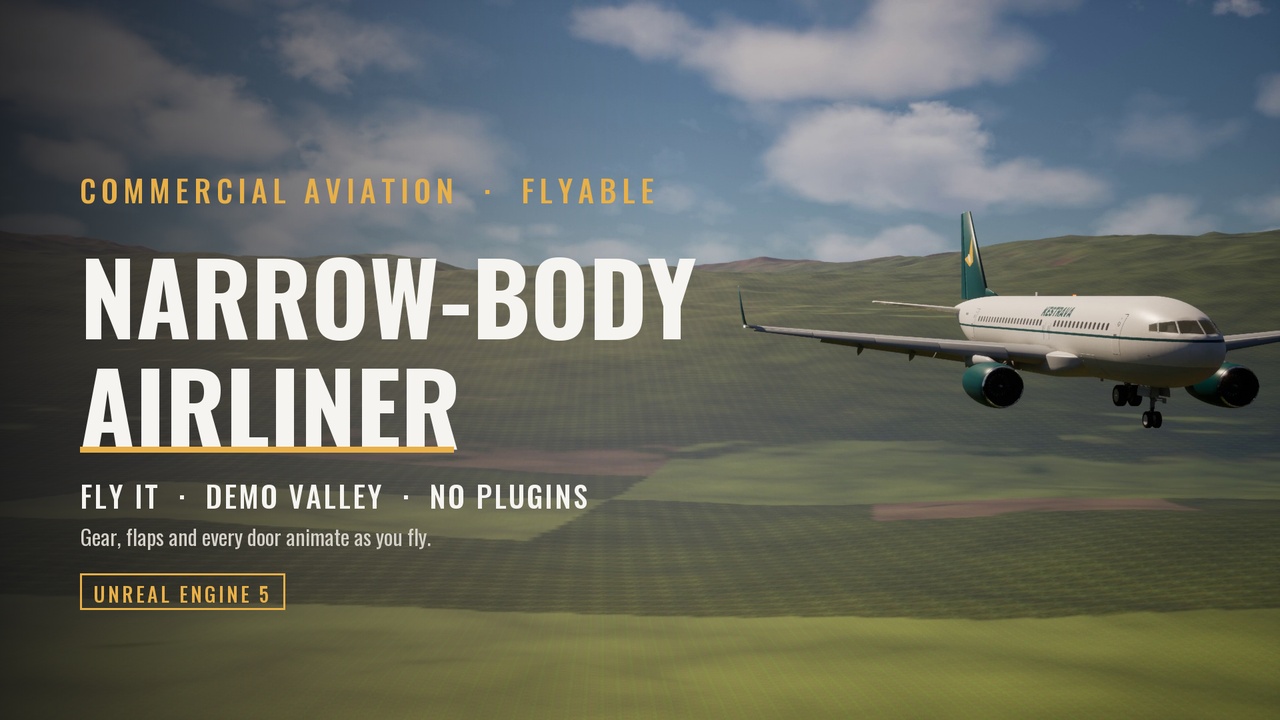 Media 1 for listing Flyable Narrow-Body Airliner