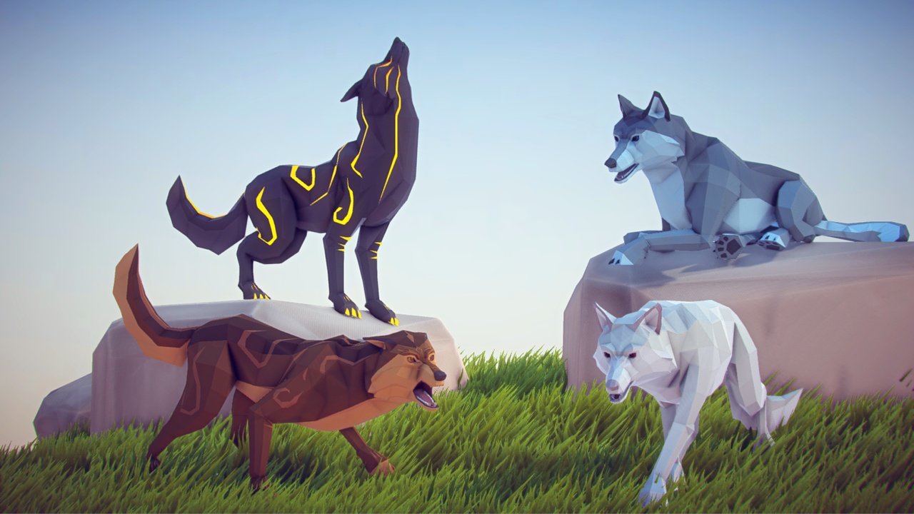 Media 1 for listing Poly Art Wolf