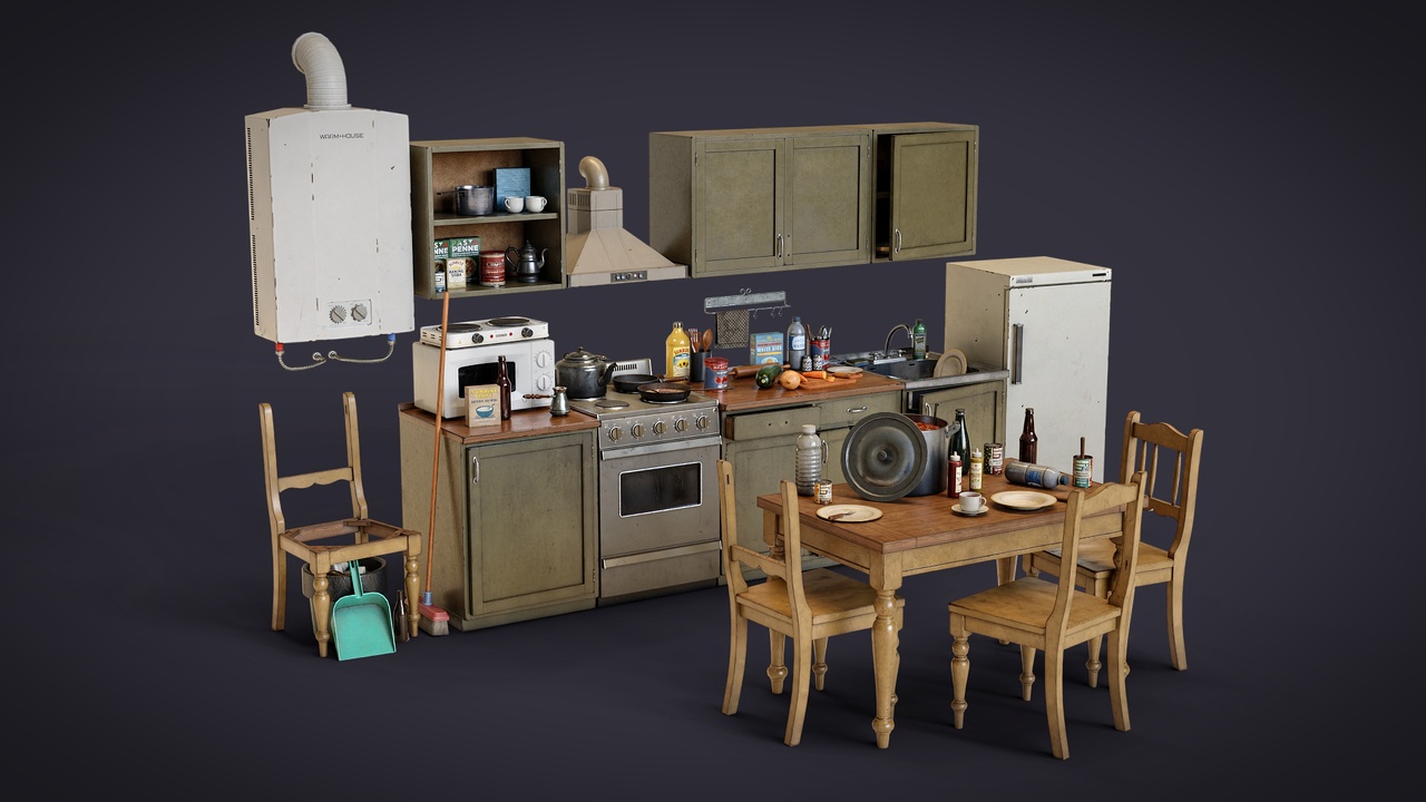 Media 1 for listing Worn out kitchen props