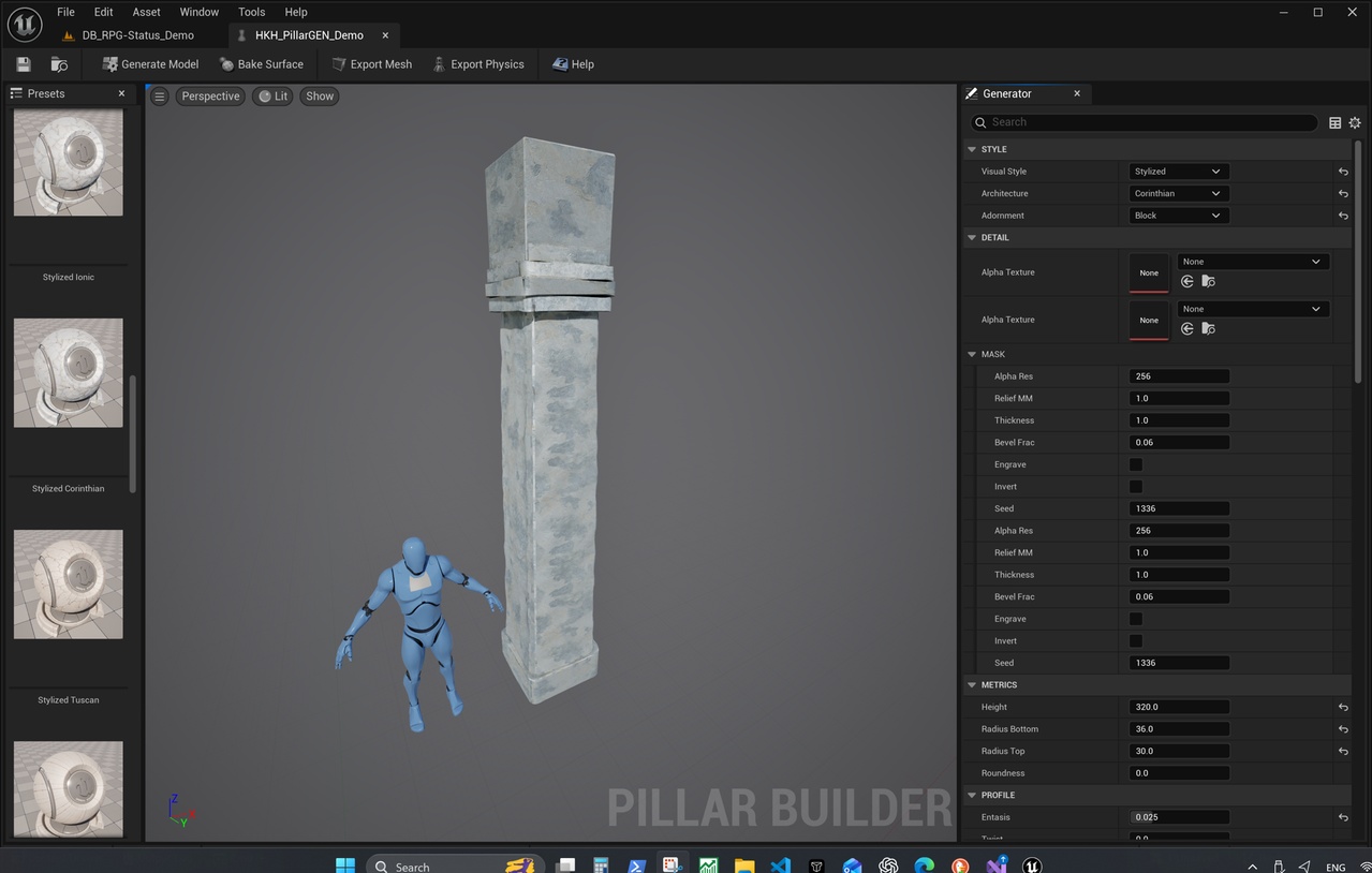 HKH Procedural Pillars Generator | Fab