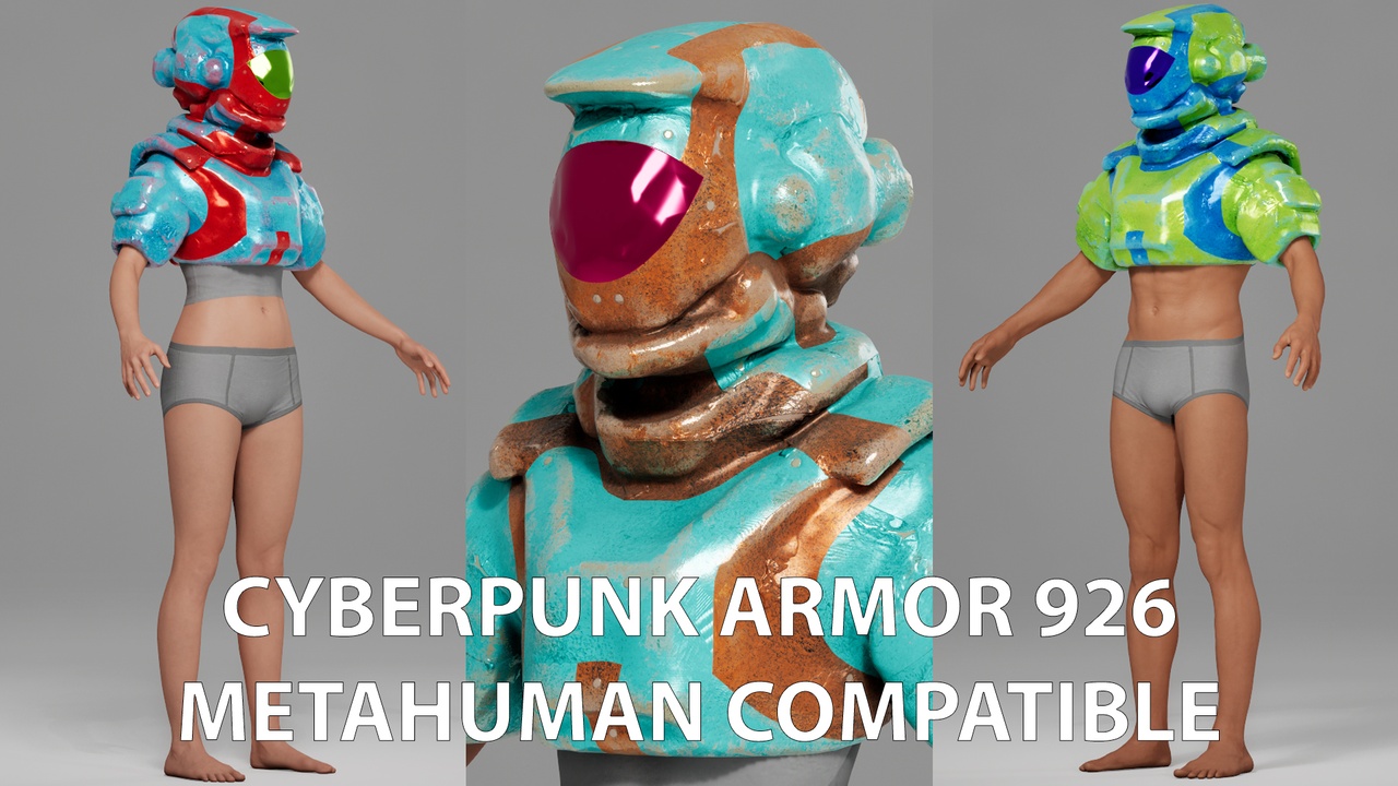 Media 1 for listing Cyberpunk Armor 926 Metahuman Compatible