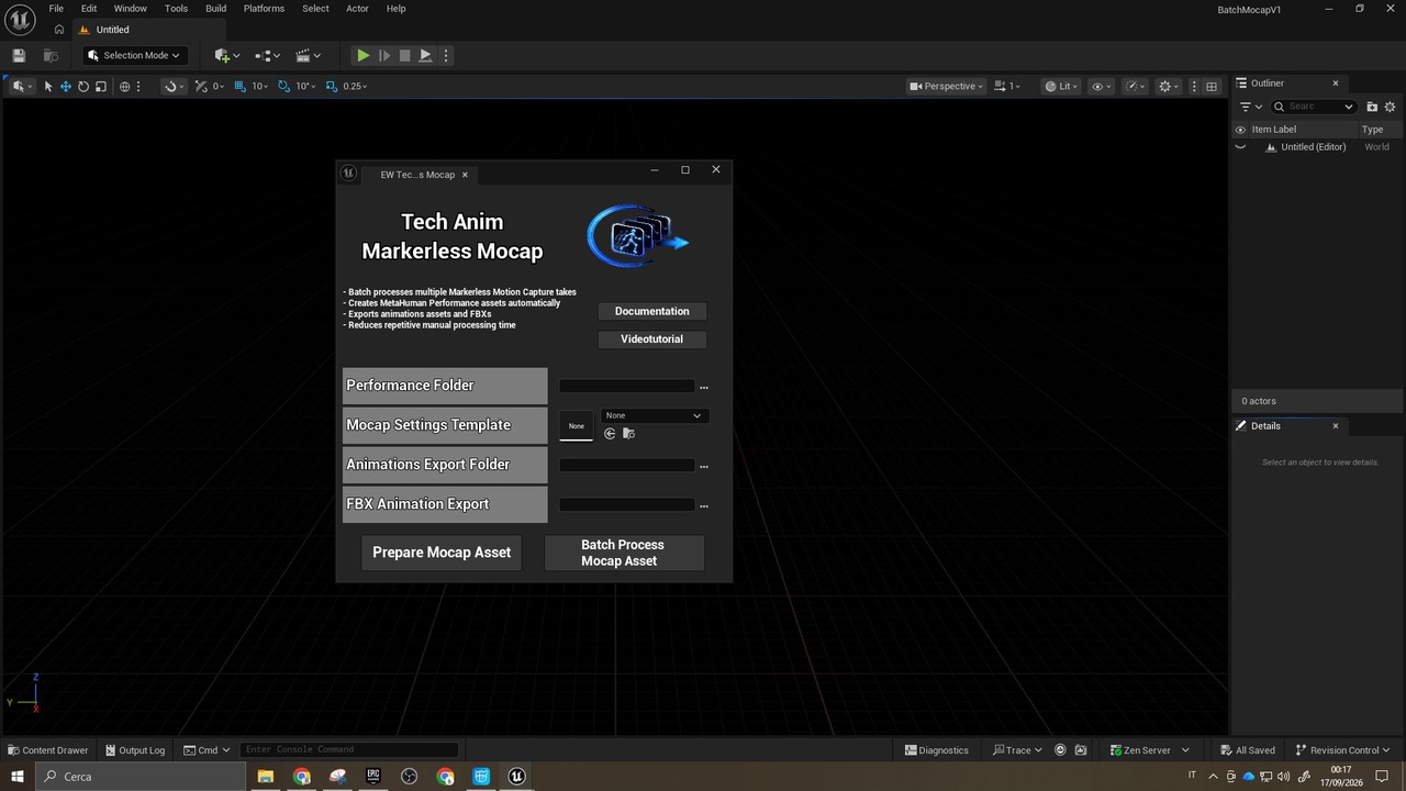 Media 1 for listing TechAnim Markerless Mocap