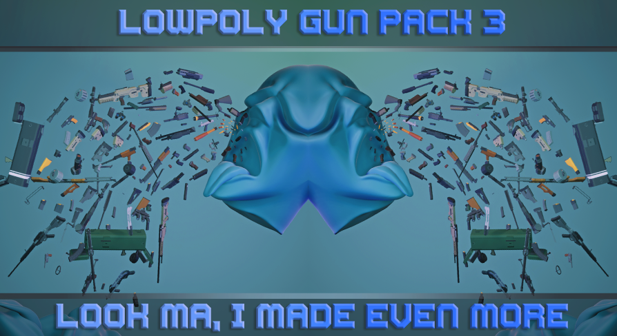 Low poly gun pack 3
