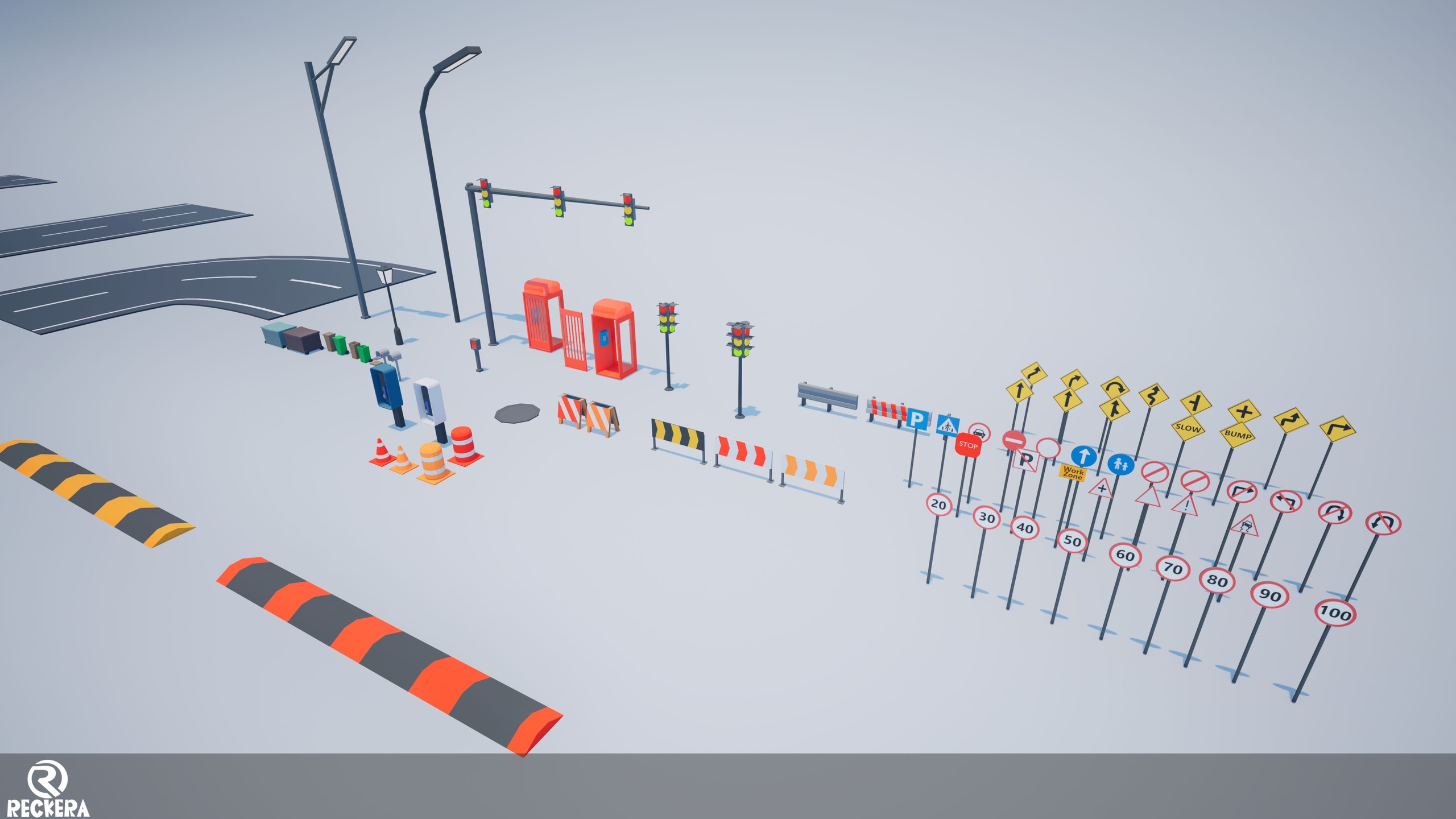 Media 1 for listing Low Poly Street Assets 01