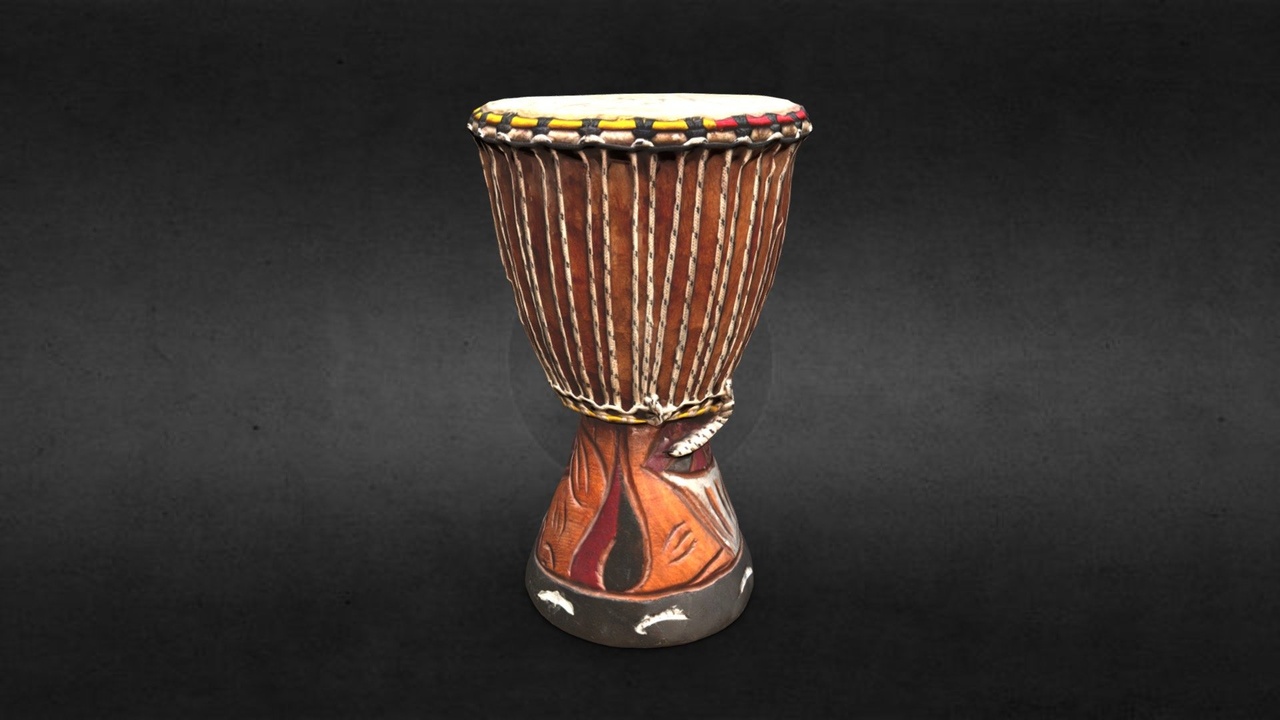 Media 1 for listing Djembe African Drum - Game-Ready Retopo (Low Poly, 4K)