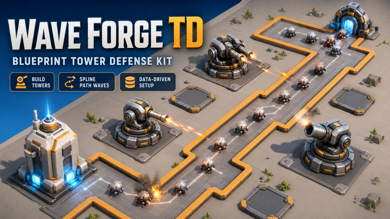 Media 1 for listing Wave Forge | Blueprint Tower Defense Kit
