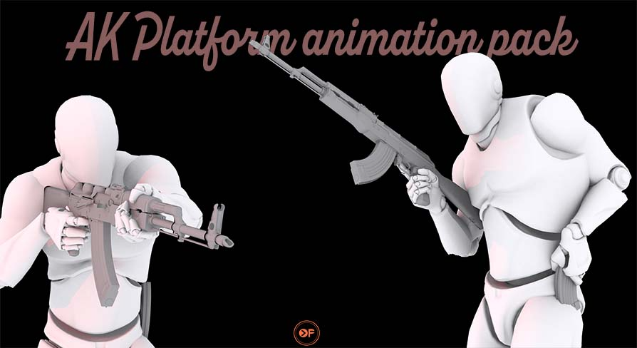 AK47 Gun and Character Animations