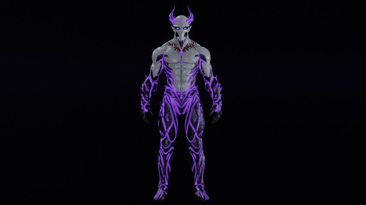 Media 1 for listing Inferno Warlord – Flying Demon Warrior | Game Ready Character