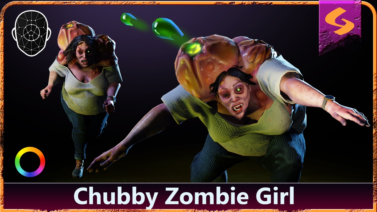 Media 1 for listing Chubby Zombie Girl | Character Enemy Mobs