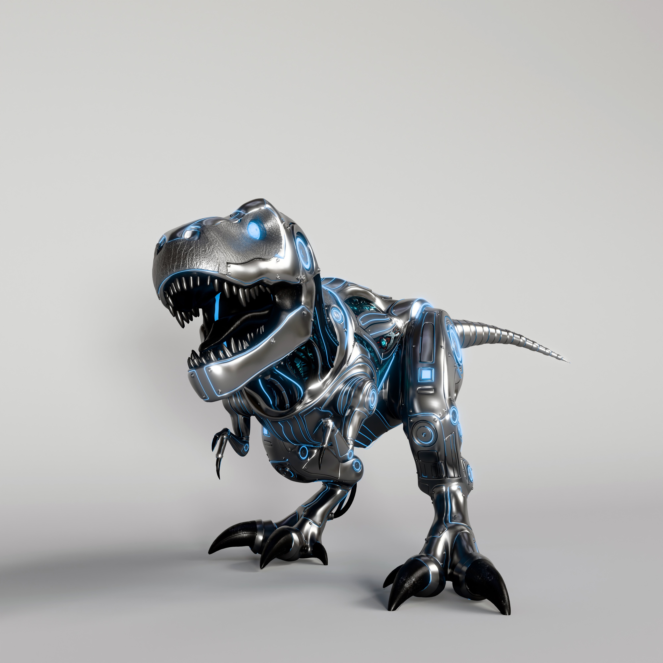 Media 1 for listing T-Rex Robot | Sci-Fi Mecha Dinosaur – Game-Ready, Rigged & Animated