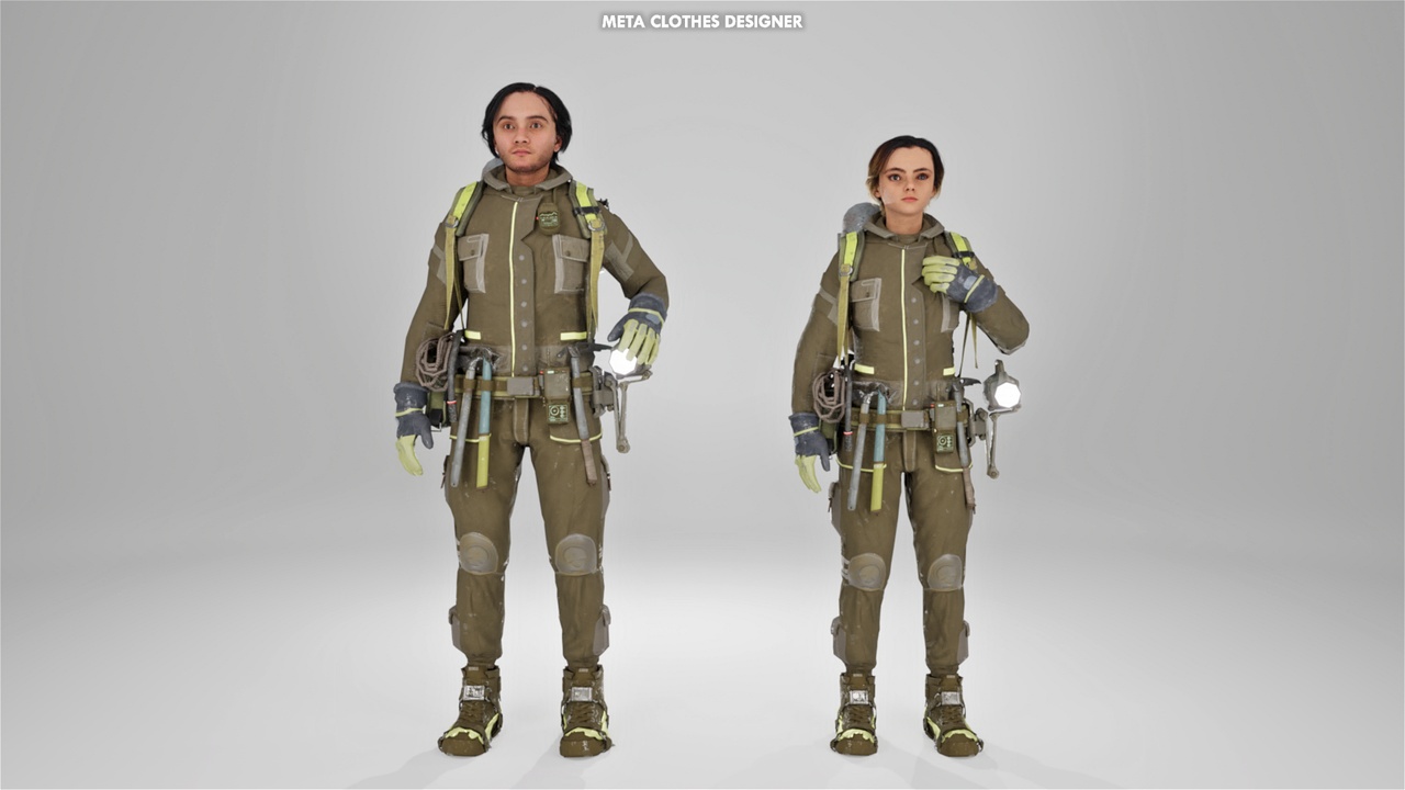 Media 1 for listing Metahuman - Coveralls - Miner (Metahuman Clothing)