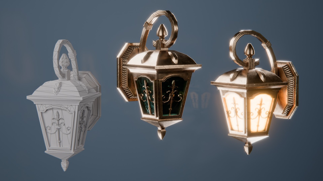 Media 1 for listing Antique Wall Lanterns - Bronze