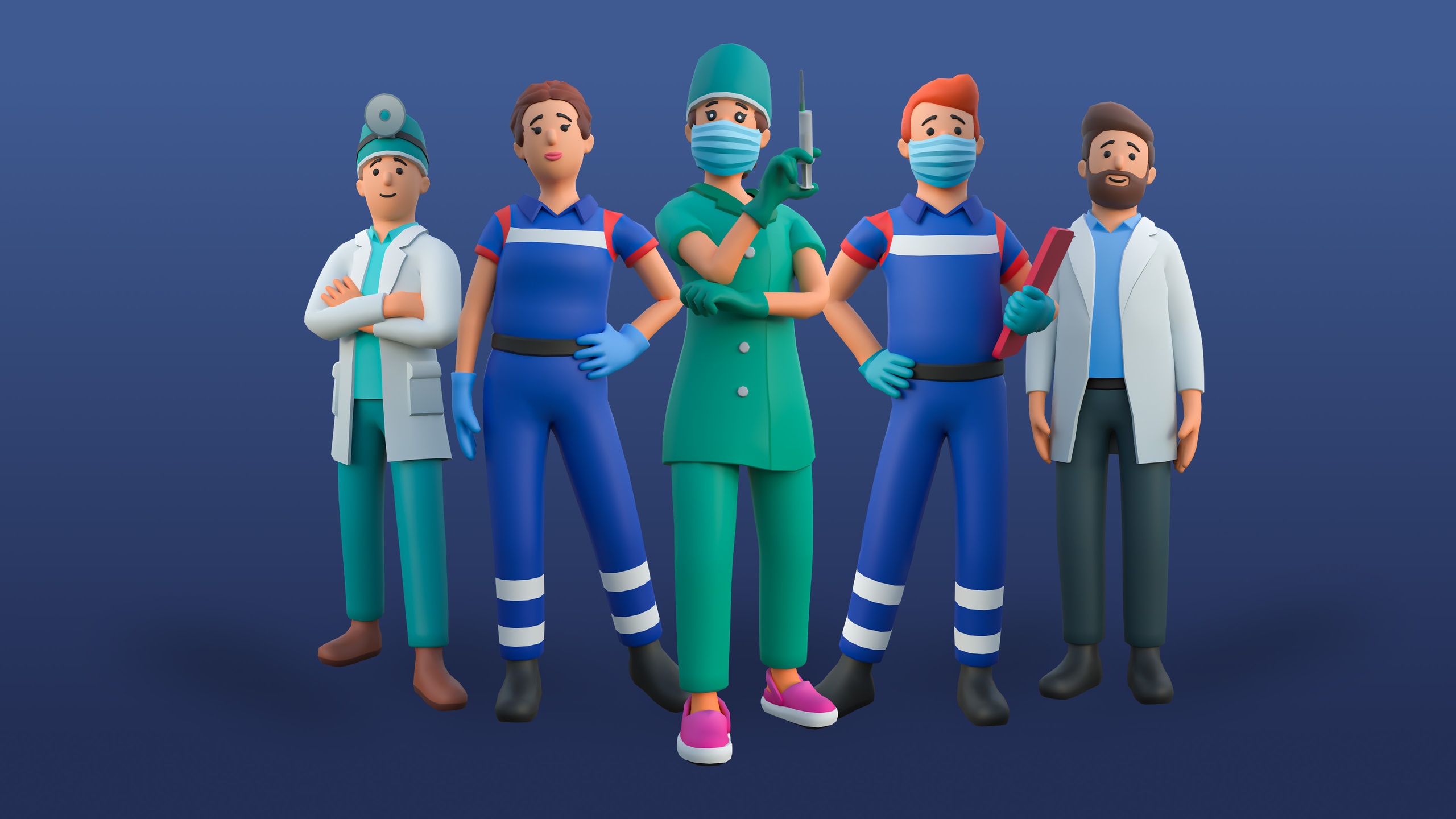 Media 1 for listing Medical Pack Mini - Low Poly 3D Animated Pack