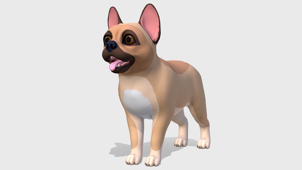 Cartoon Dog - French Bulldog 제품 등록을 위한 미디어 1개