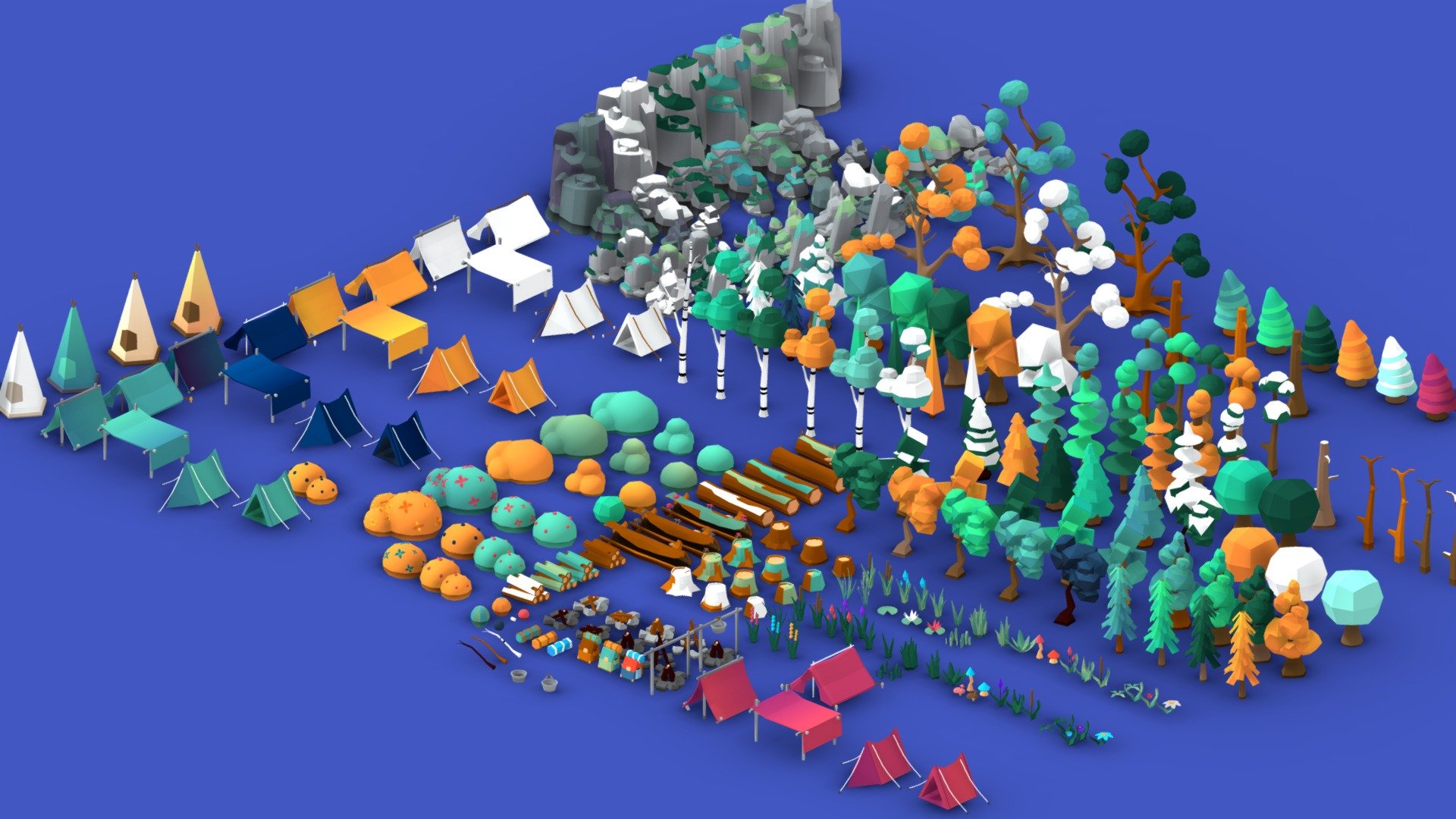 Mid Poly Asset Low Poly Nature Asset Pack | Fab