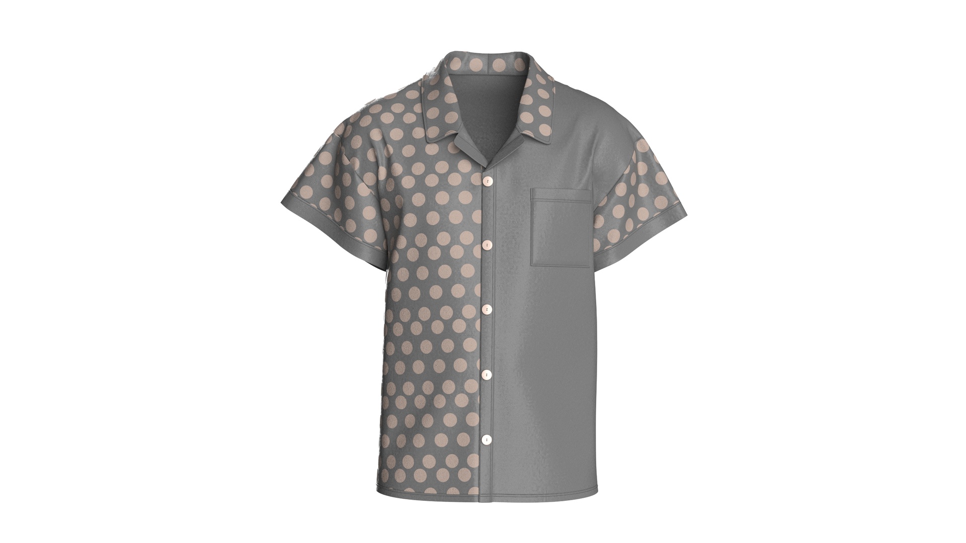 Media 1 for listing Men Polka Dot Shirt With Flap Pocket | High Poly
