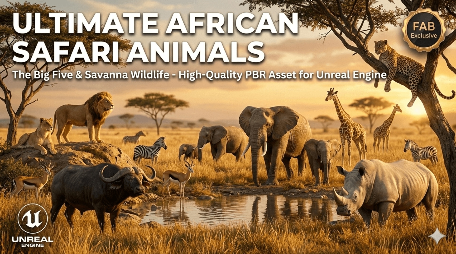 Mídia 1 do anúncio Ultimate African Safari Animals - The Big Five & Savanna Wildlife
