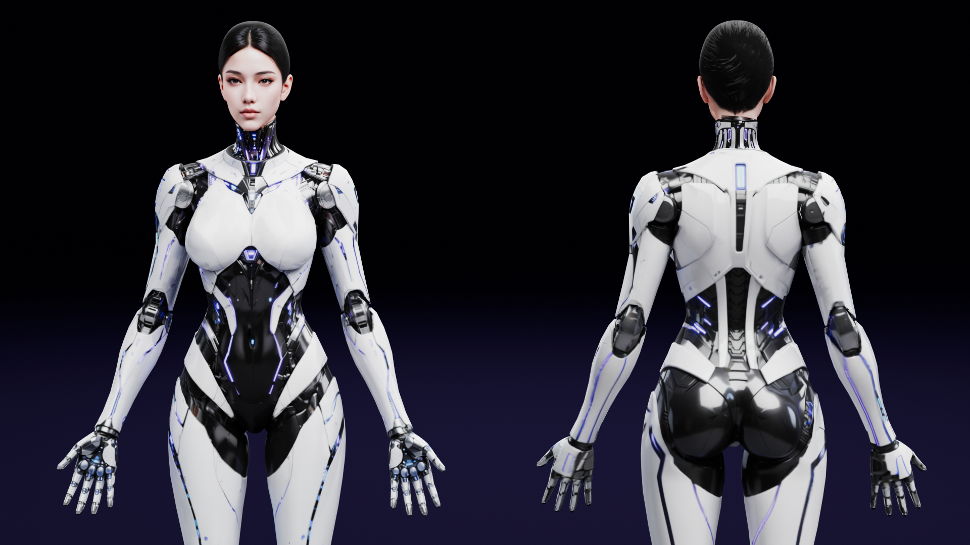 Cyberpunk Female Cyborg | Fab