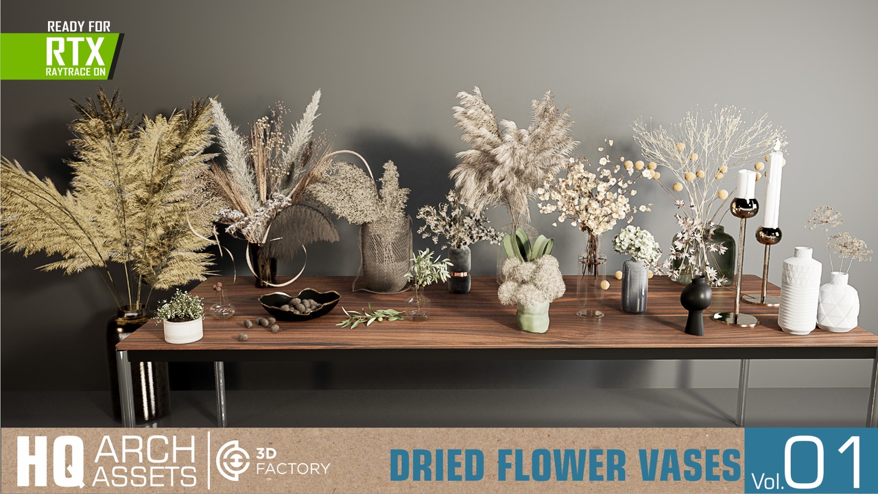 HQ Dried Flower Vases Vol. 1