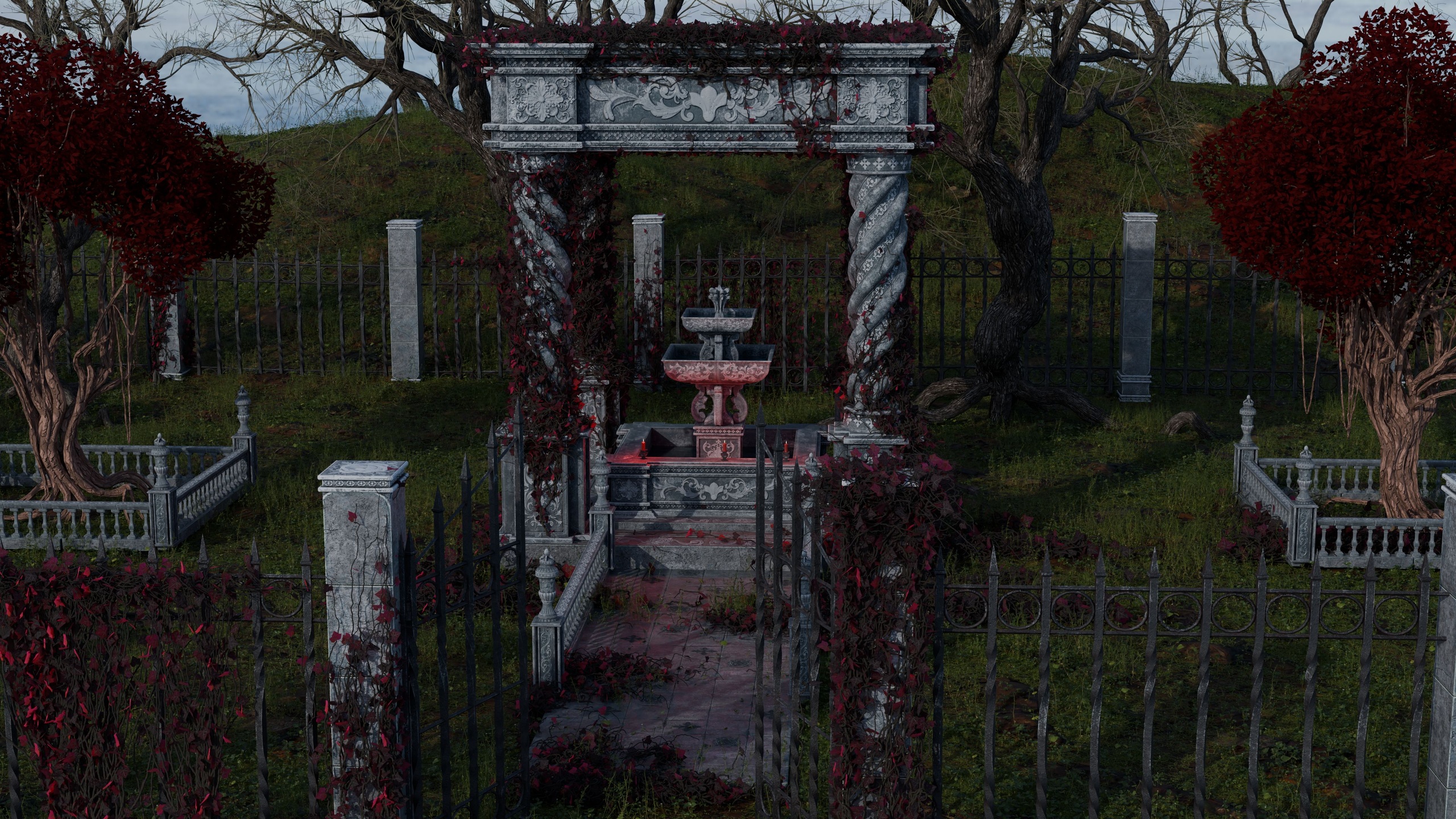 Media 1 for listing Beautiful garden with fountain inside gazebo