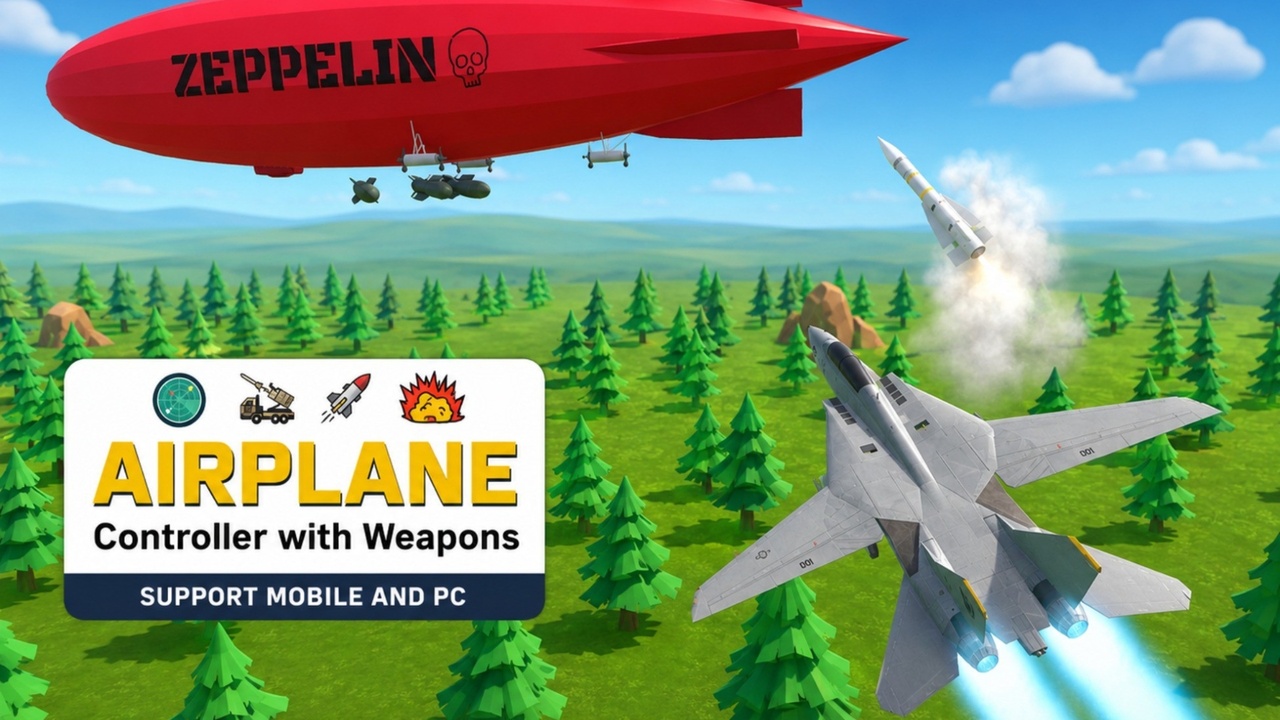 Media 1 for listing Airplane Controller with Weapons for Mobile and PC